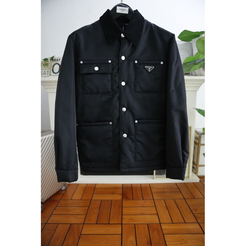 Pra*a re-nylon jacket black