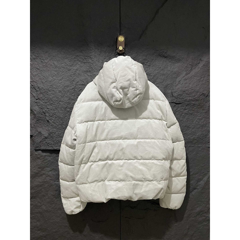 Pra*a cropped re-nylon down jacket white