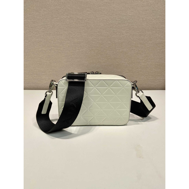 Pra*a brique leather handbag white