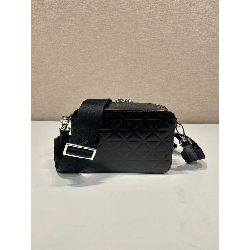 Pra*a brique leather handbag black