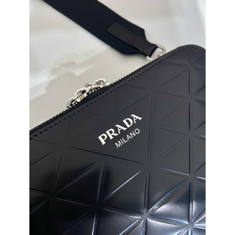 Pra*a brique leather handbag black