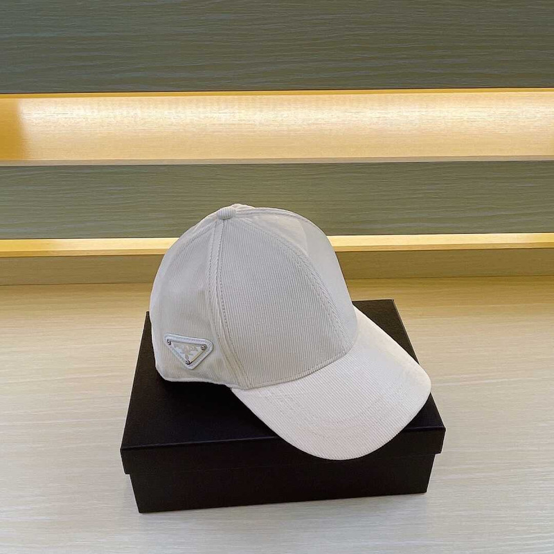 Pra*a re-nylon baseball cap white