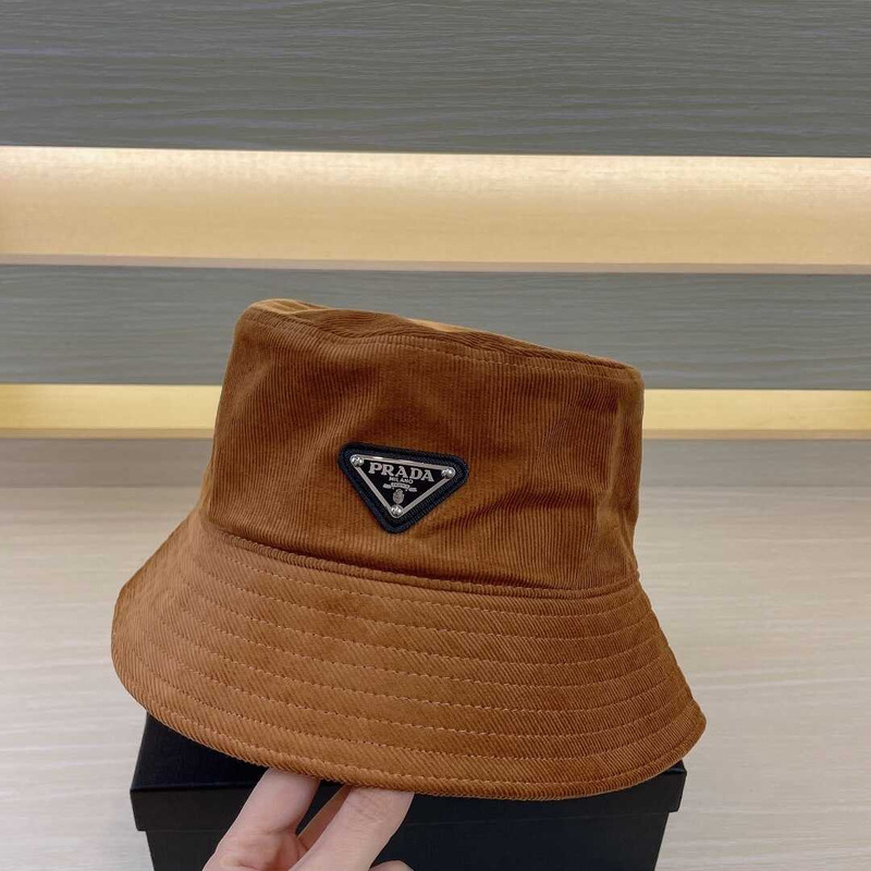 Pra*a re-nylon bucket hat brown