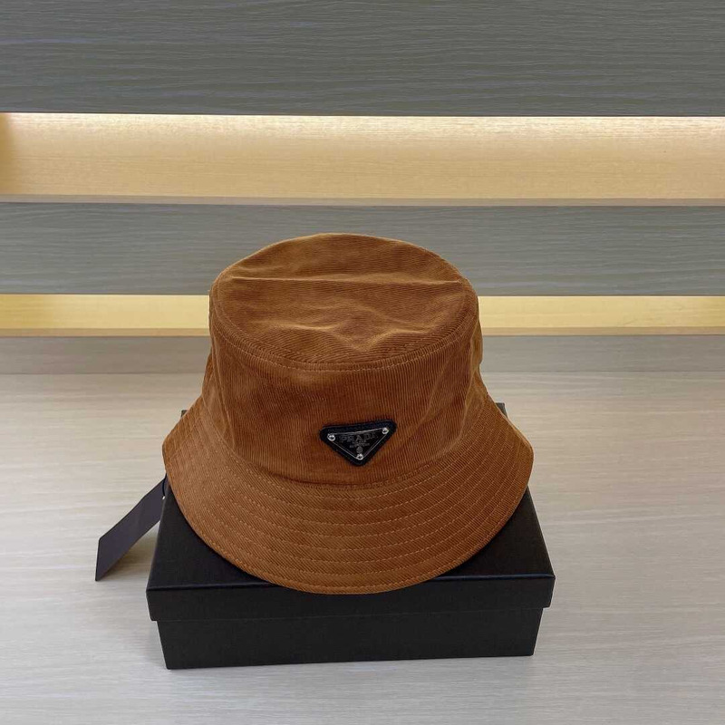 Pra*a re-nylon bucket hat brown