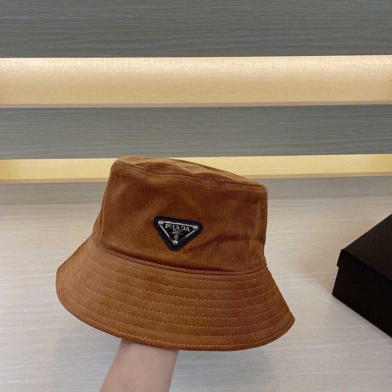 Pra*a re-nylon bucket hat brown