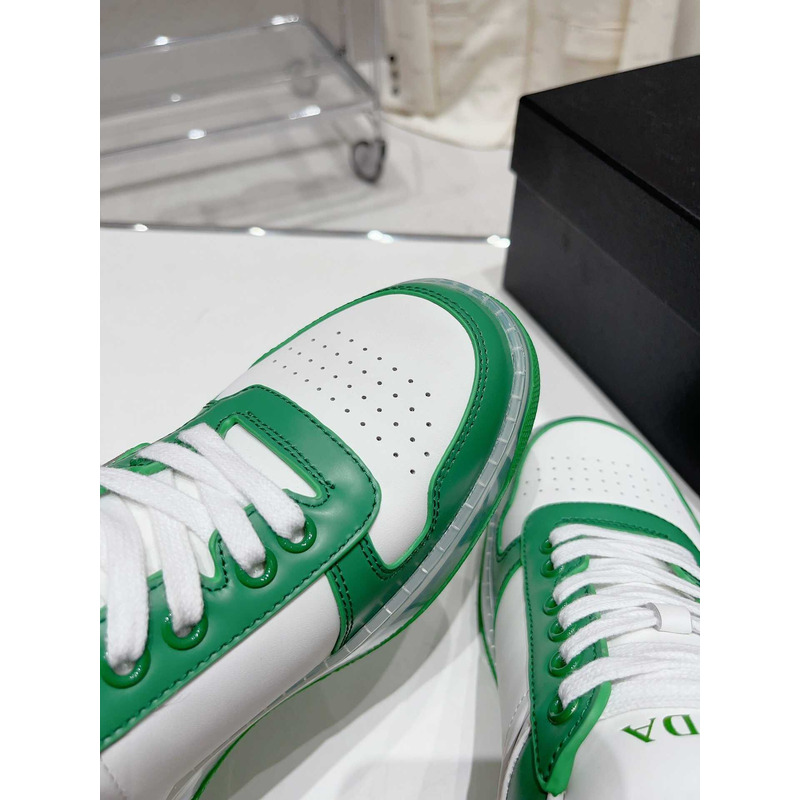 Pra*a downtown low top sneakers leather green