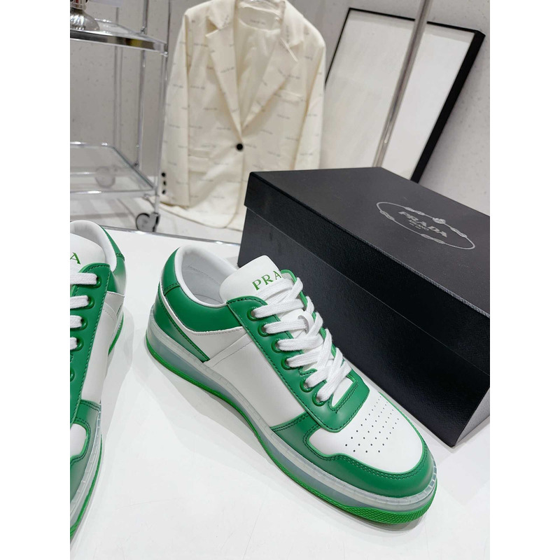 Pra*a downtown low top sneakers leather green