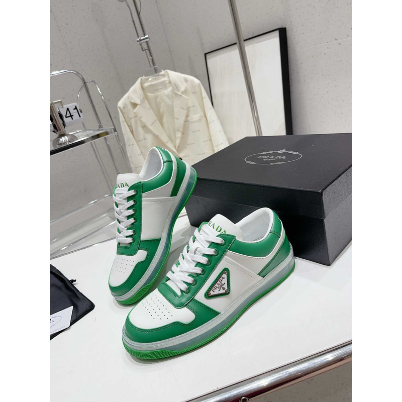 Pra*a downtown low top sneakers leather green