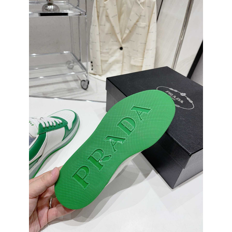 Pra*a downtown low top sneakers leather green