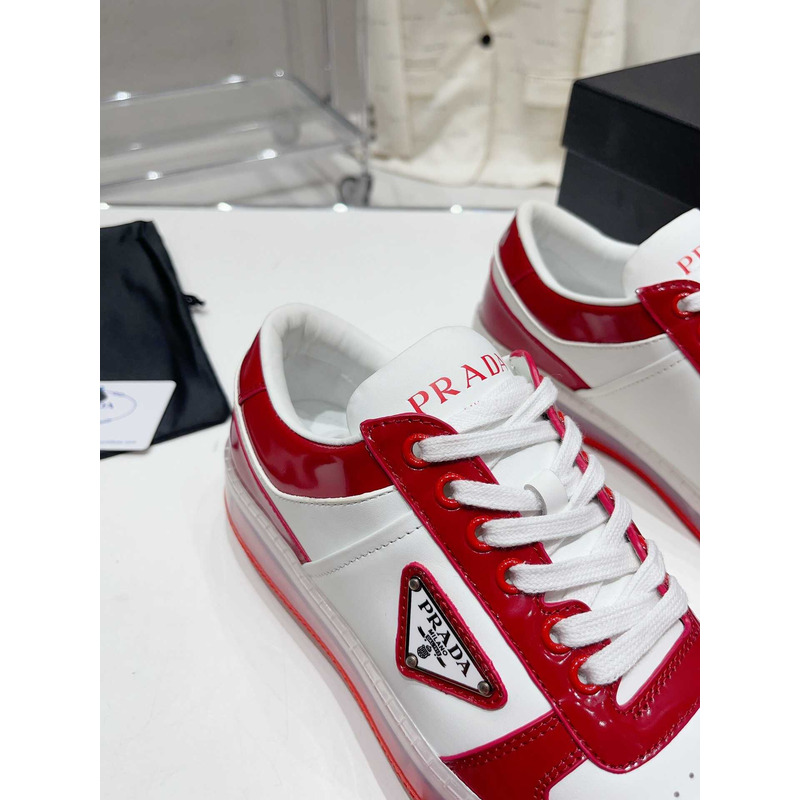 Pra*a downtown low top sneakers leather red