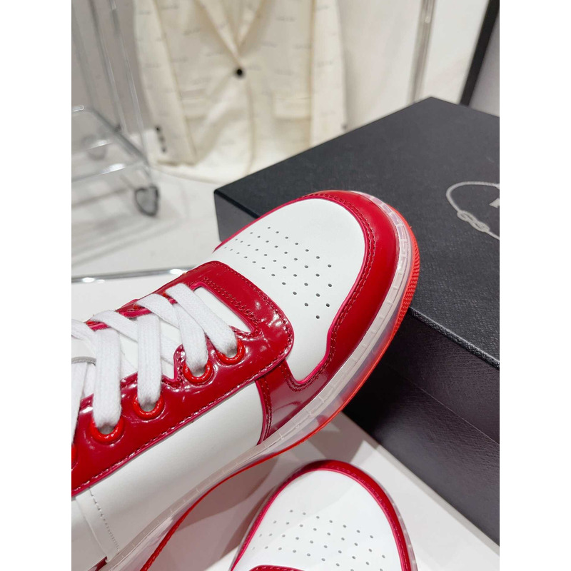 Pra*a downtown low top sneakers leather red