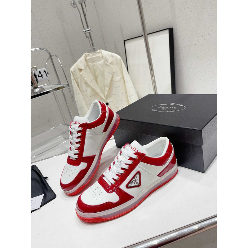 Pra*a downtown low top sneakers leather red