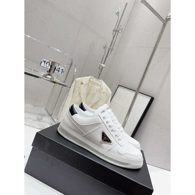 Pra*a downtown low top sneakers leather white