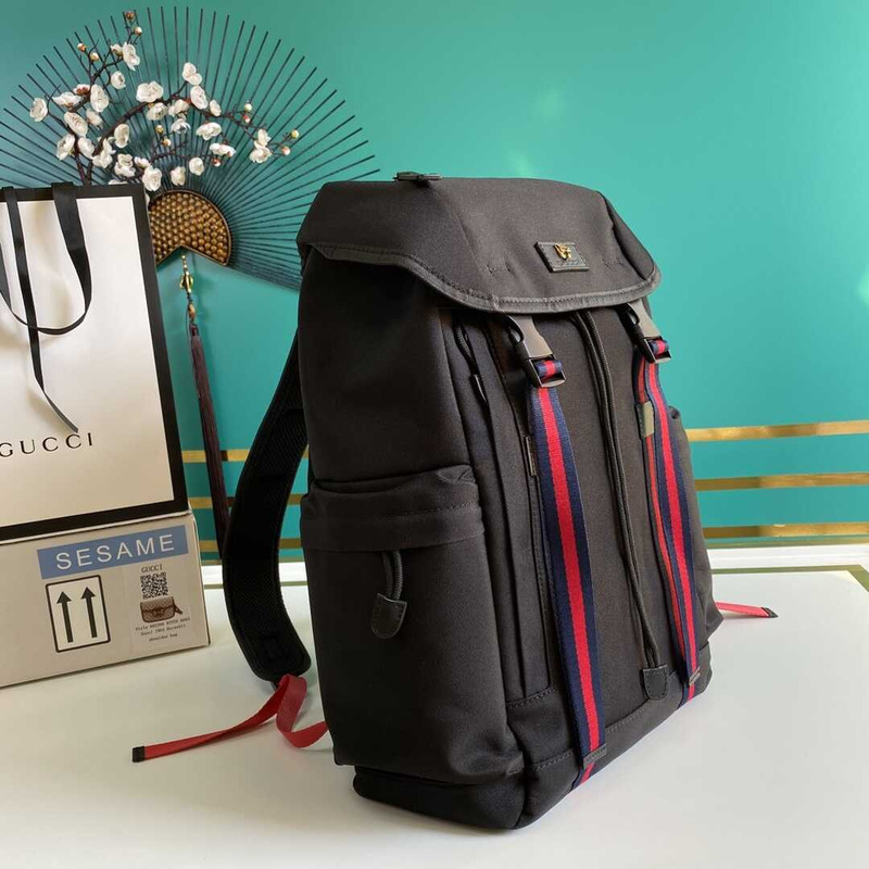 G*u*i techno backpack web drawstring black