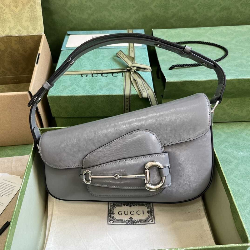 G*u*i horsebit 1955 small shoulder bag grey