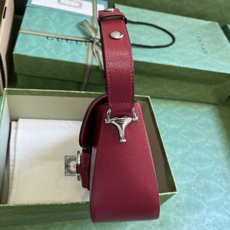 G*u*i horsebit 1955 small shoulder bag red