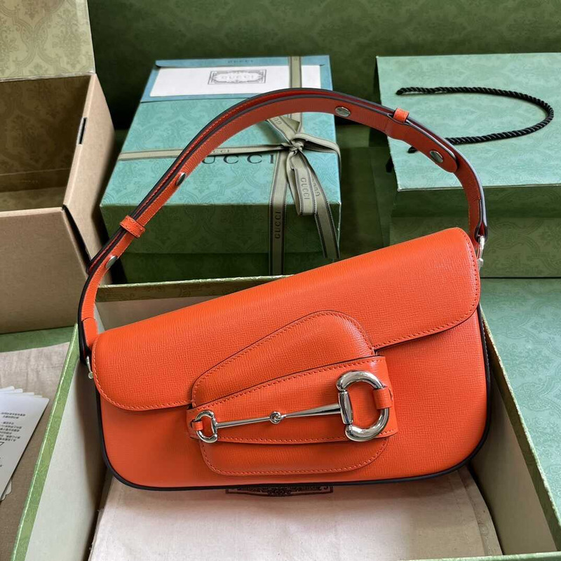 G*u*i horsebit 1955 small shoulder bag orange