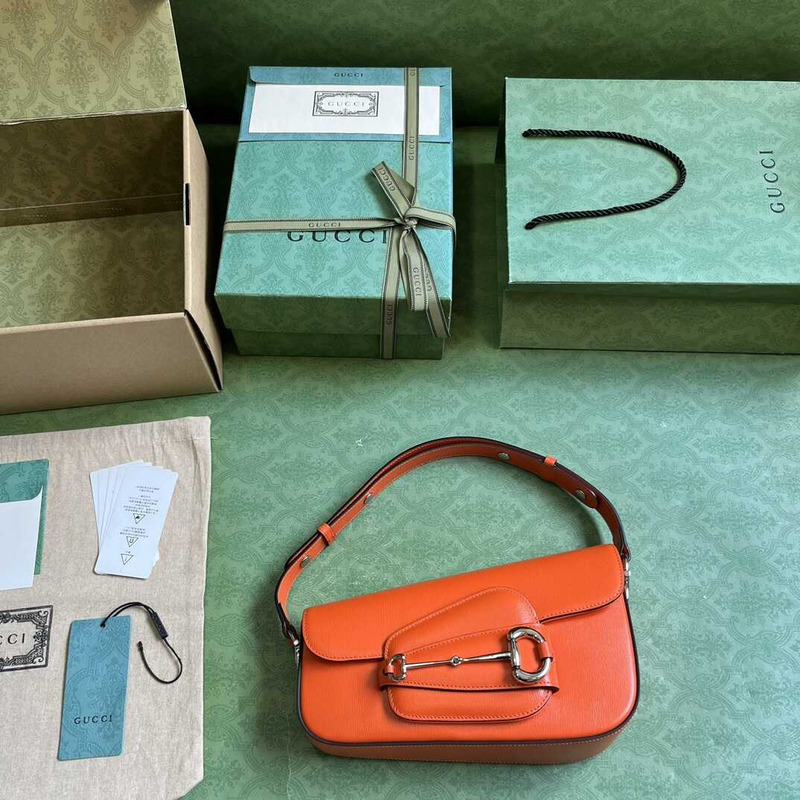 G*u*i horsebit 1955 small shoulder bag orange