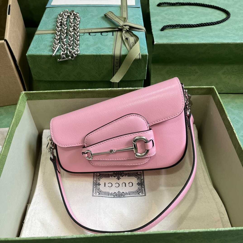 G*u*i horsebit 1955 mini shoulder bag pink