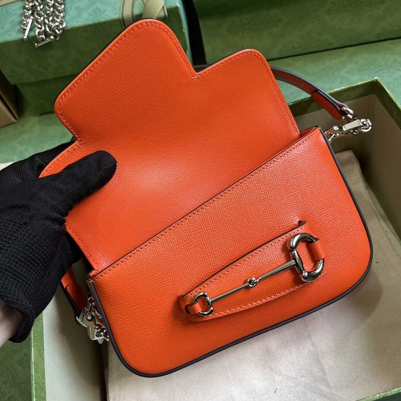 G*u*i horsebit 1955 mini shoulder bag orange