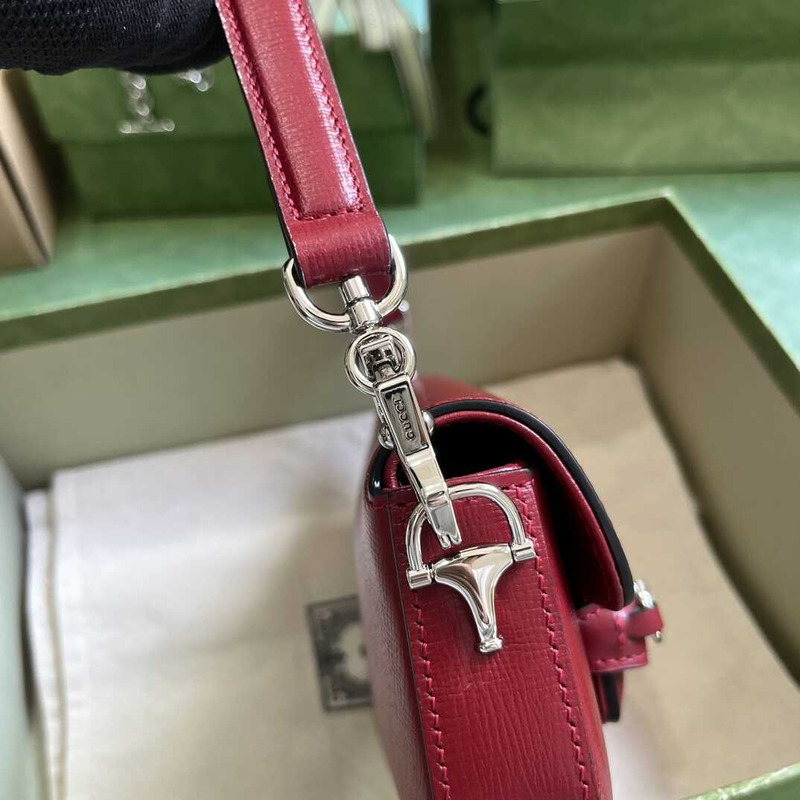 G*u*i horsebit 1955 mini shoulder bag red