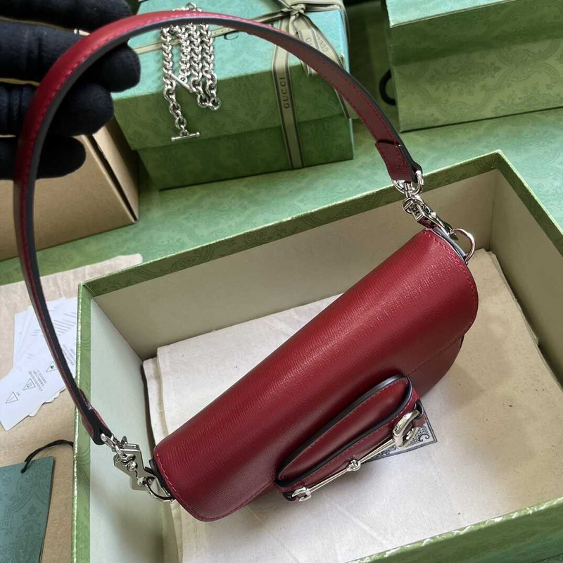 G*u*i horsebit 1955 mini shoulder bag red