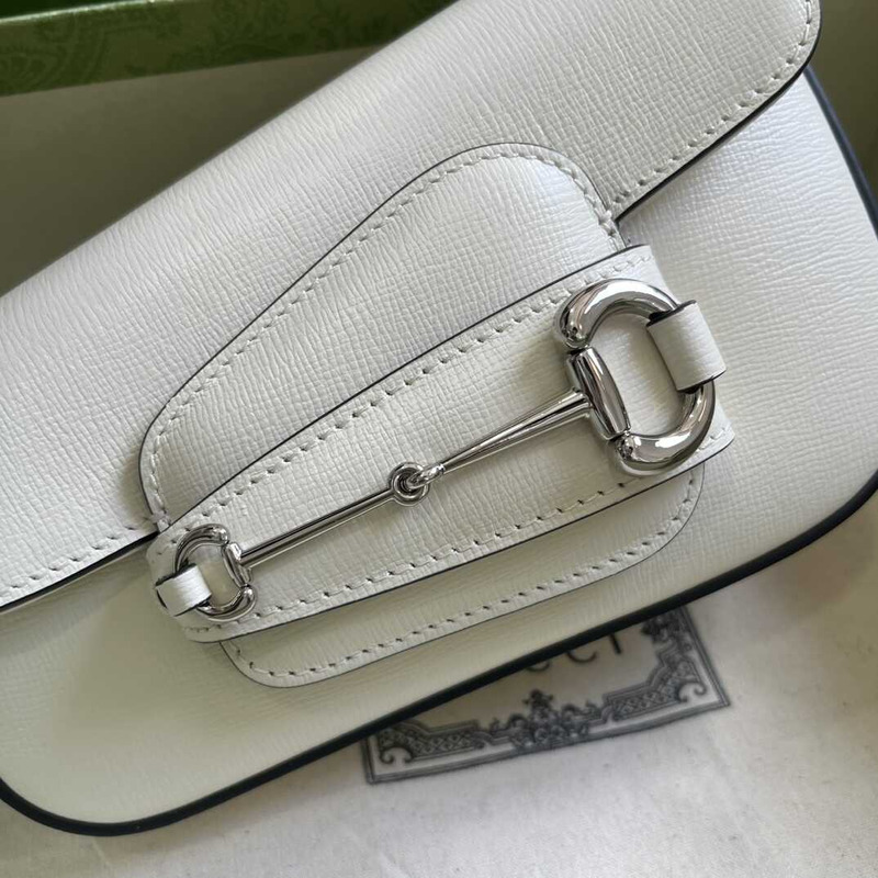 G*u*i horsebit 1955 mini shoulder bag white