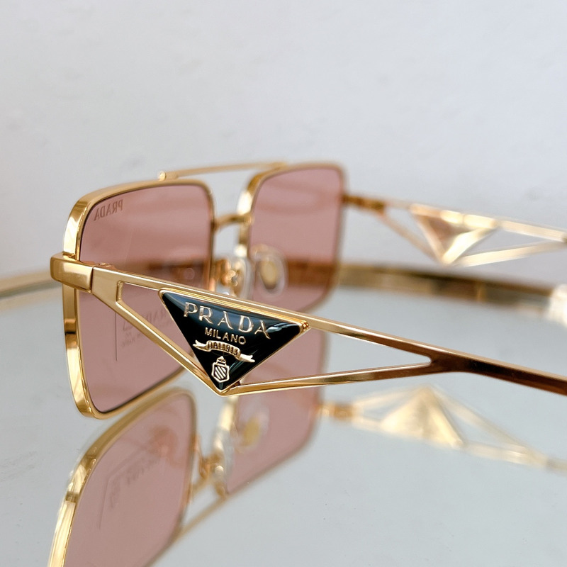 Pra*a sunglasses with triangle logo geranium lenses