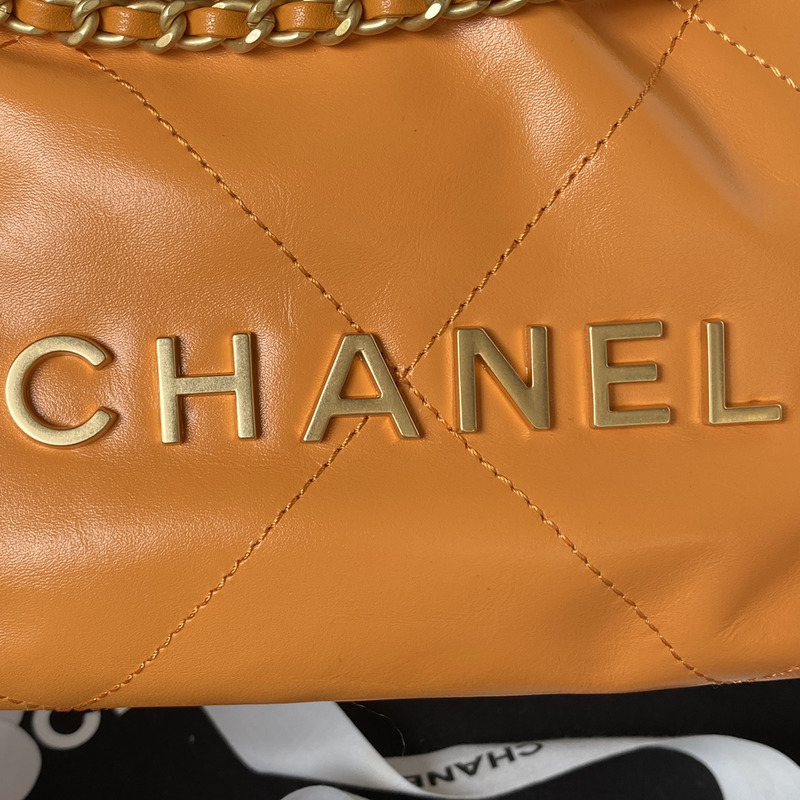 Ch*el shopping bag orange