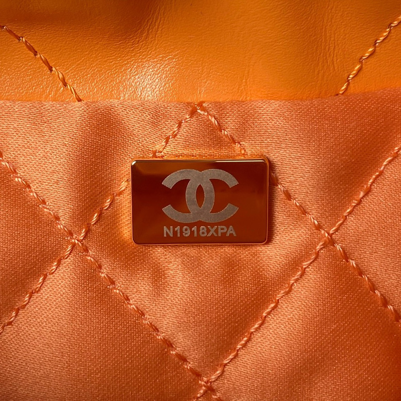 Ch*el shopping bag orange