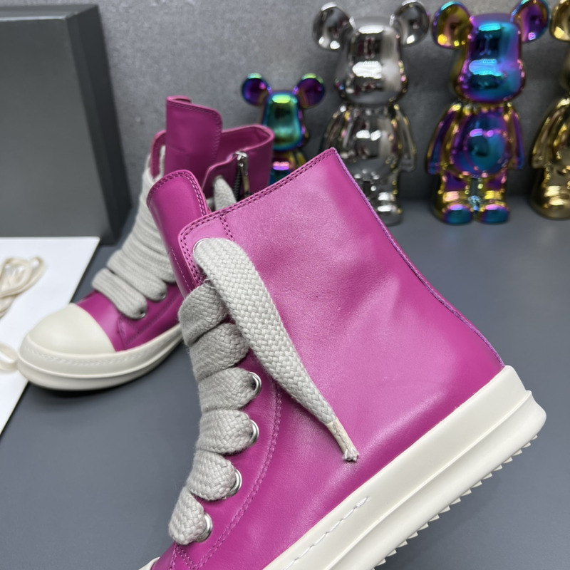 Rick Owens Jumbo Lace Sneakers Hot Pink