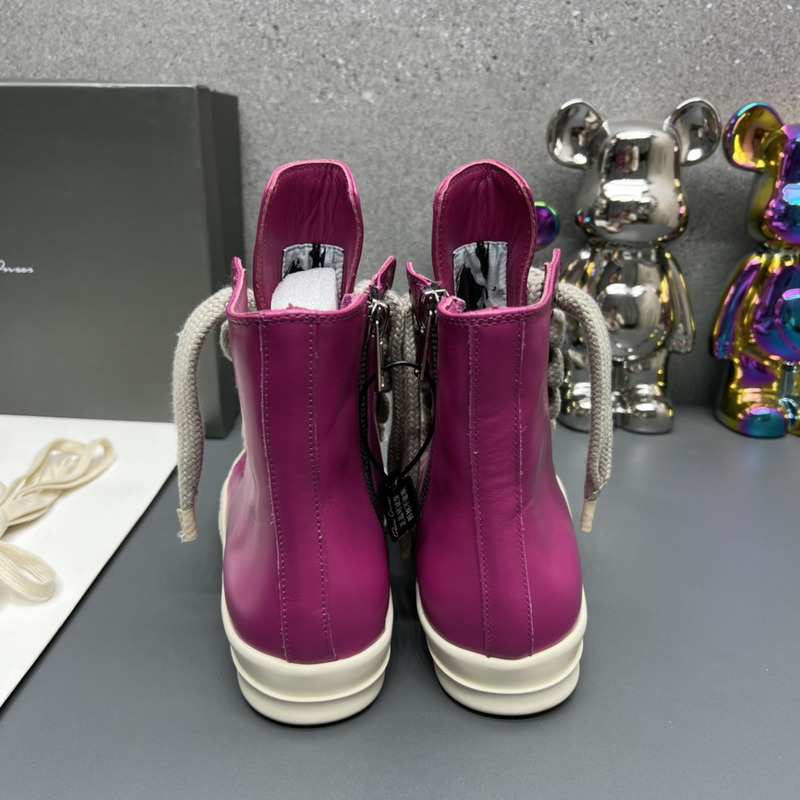 Rick Owens Jumbo Lace Sneakers Hot Pink