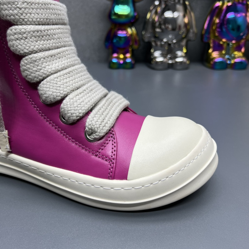 Rick Owens Jumbo Lace Sneakers Hot Pink