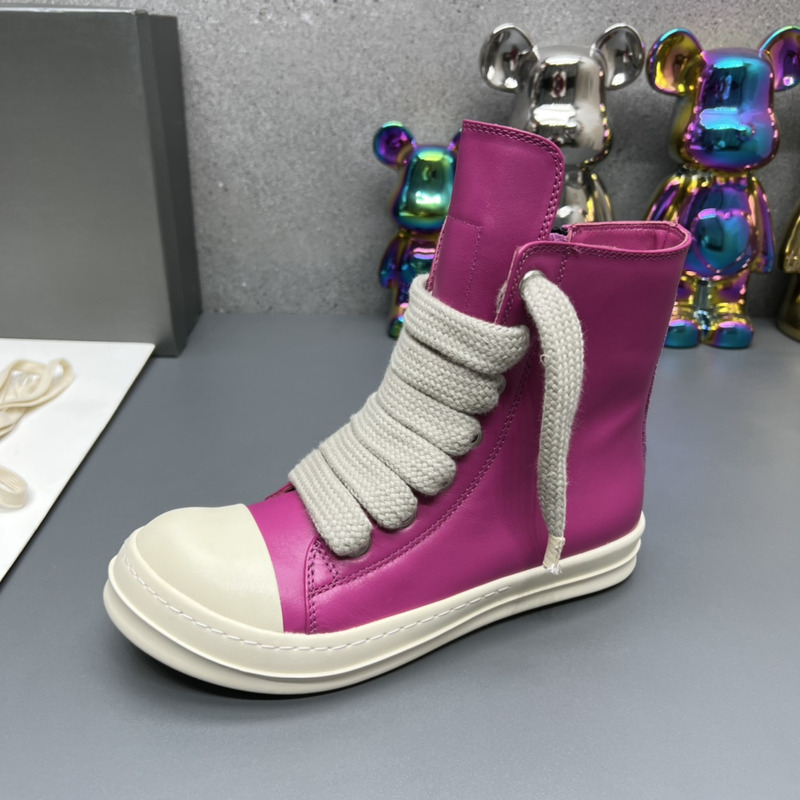 Rick Owens Jumbo Lace Sneakers Hot Pink