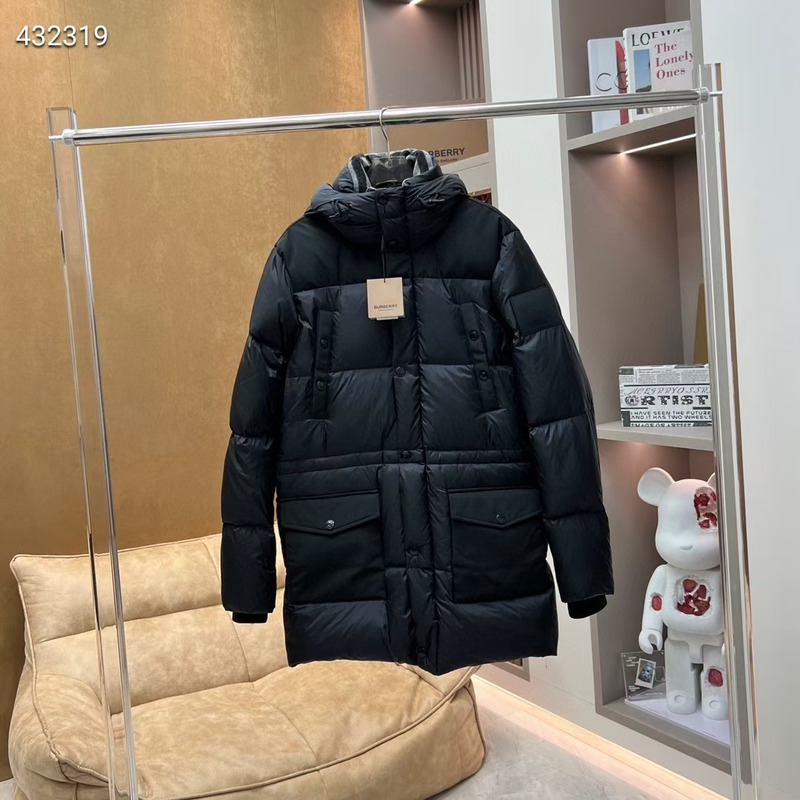 B**rry long down jacket black