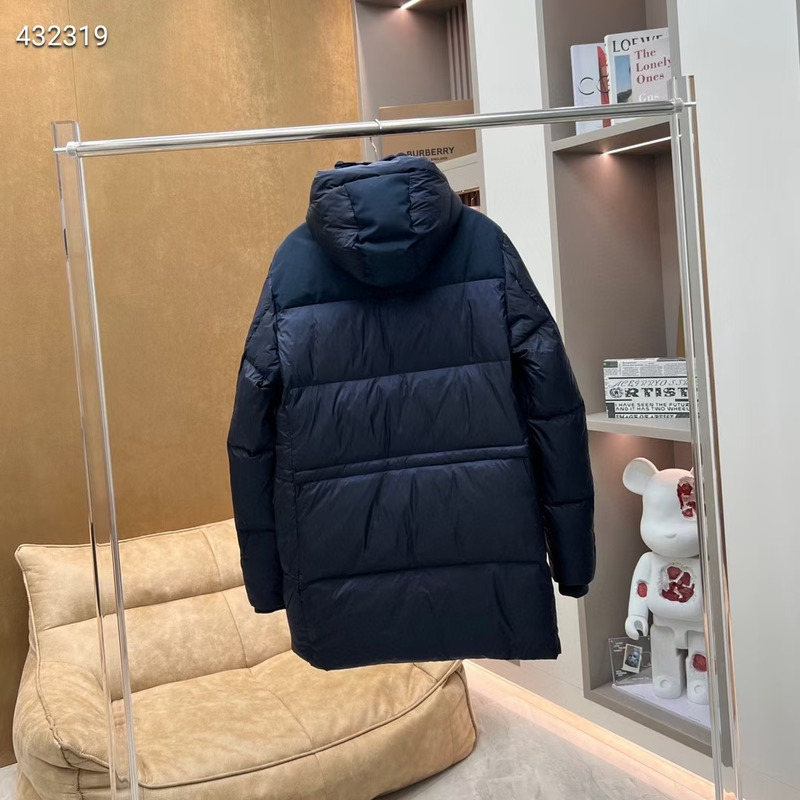 B**rry long down jacket dark blue