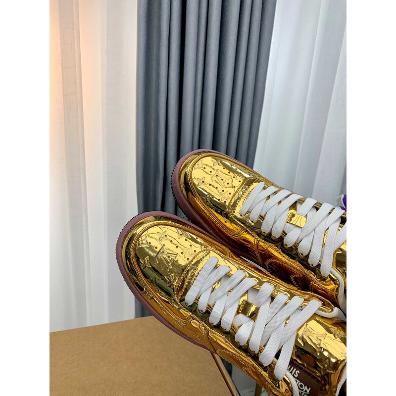 l**is V*t*n x nike air force 1 sneakers gold