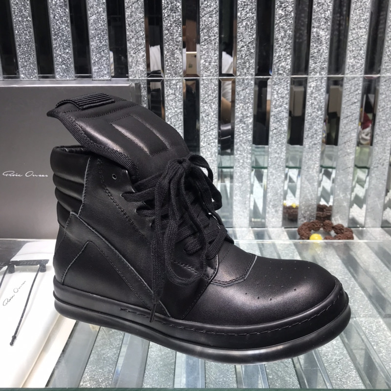 Rick Owens Men\''s Black Bumper Geobasket Sneakers