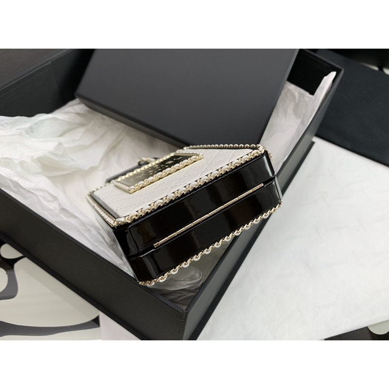 Ch*el evening white clutch bag