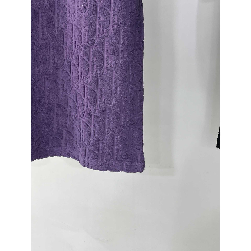 D*or oblique relaxed-fit cotton jacquard t-shirt purple