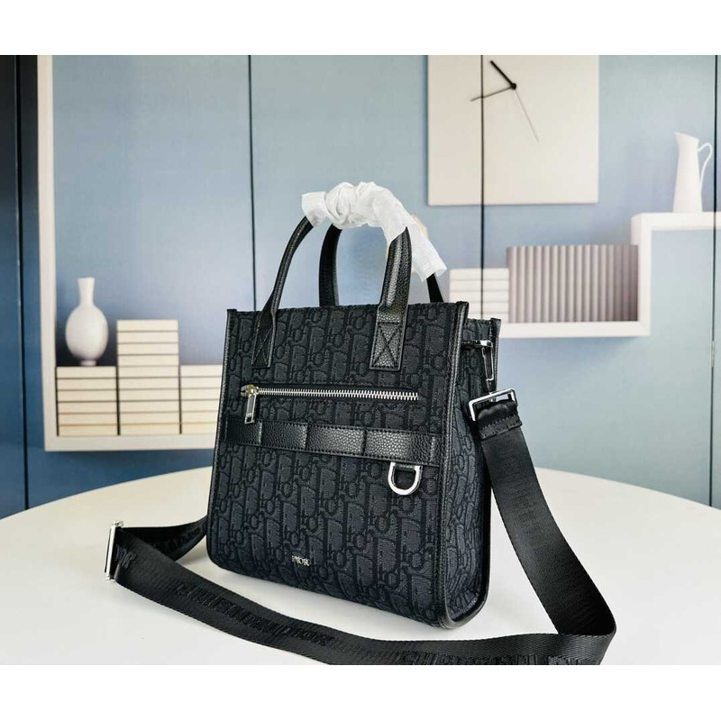 D*or safari north-south tote bag black