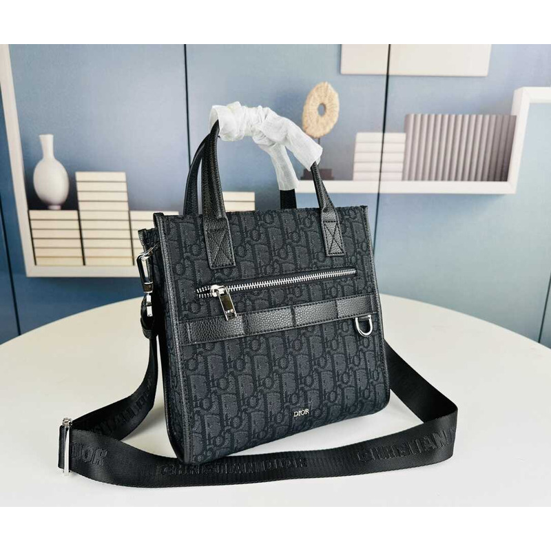 D*or safari north-south tote bag black