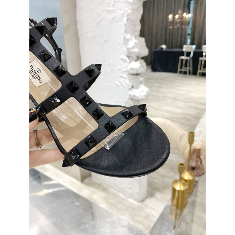 Valentino Garavan Rockstud Sandals Black