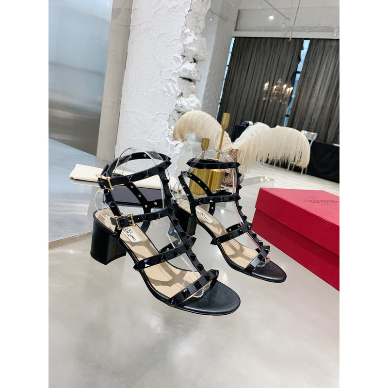 Valentino Garavan Rockstud Sandals Black