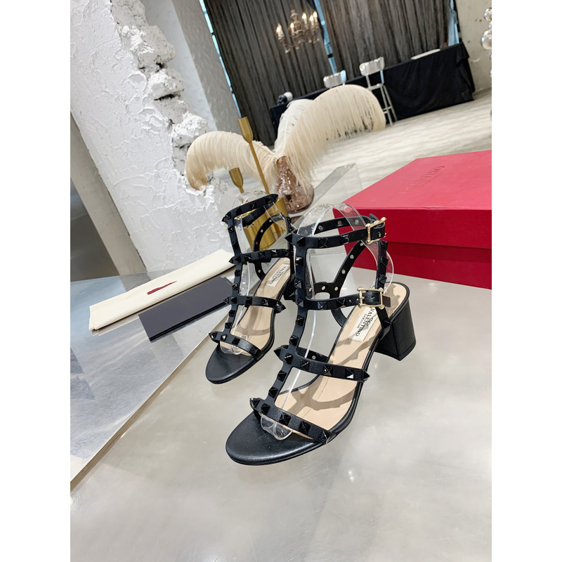 Valentino Garavan Rockstud Sandals Black