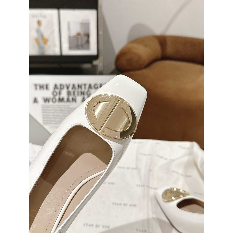 forever D*or pump white patent calfskin