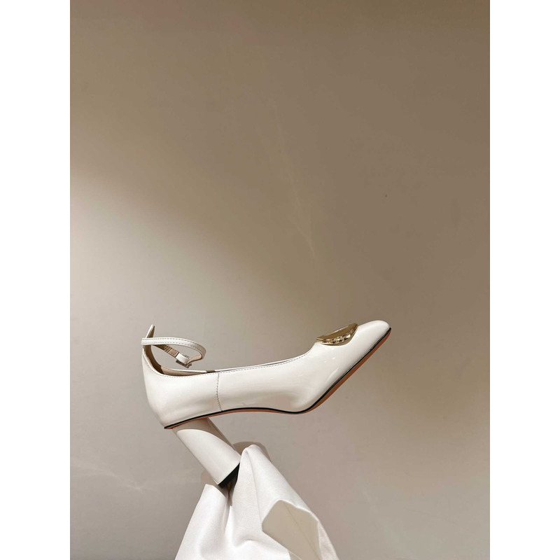 forever D*or pump white patent calfskin