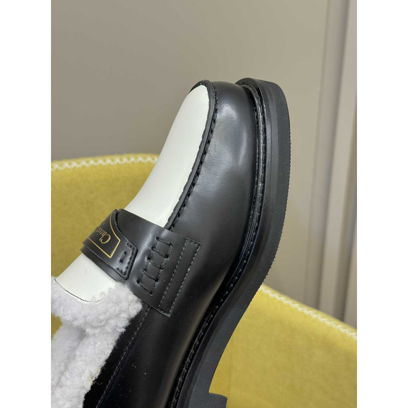 ch**an D*or boy loafer black and white