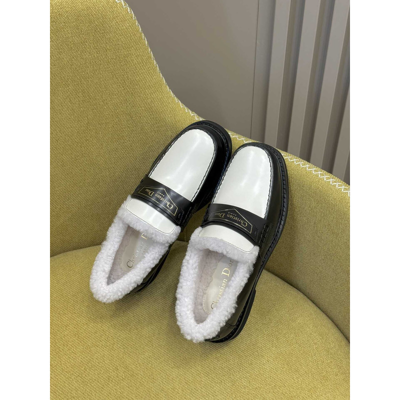 ch**an D*or boy loafer black and white