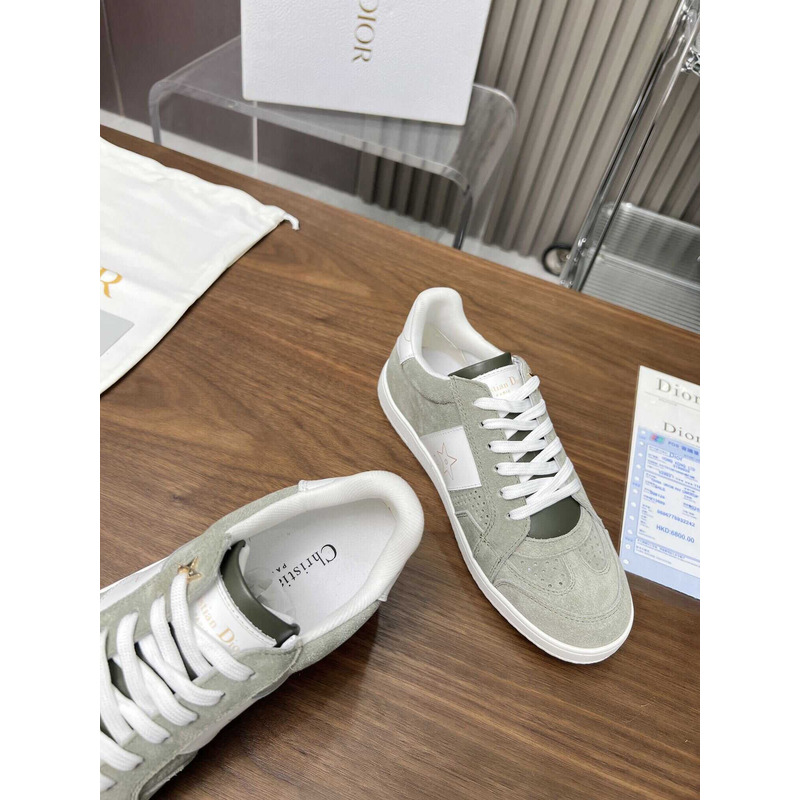 D*or star sneaker suede calfskin and calfskin grey